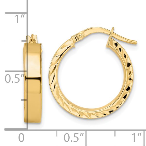 14K Polished Hoop Earrings - Image 3