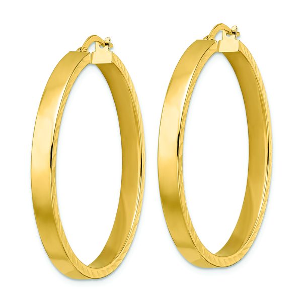 14K Polished Hoop Earrings - Image 2