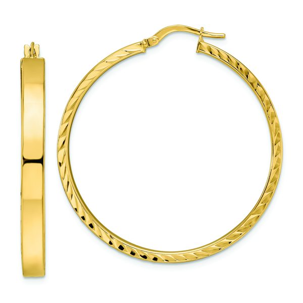 14K Polished Hoop Earrings