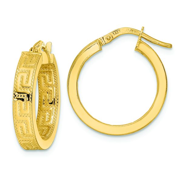 14K Polished Hoop Earrings