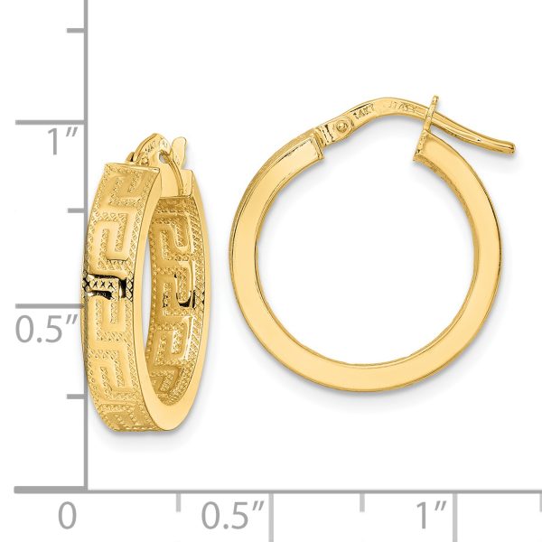 14K Polished Hoop Earrings - Image 2