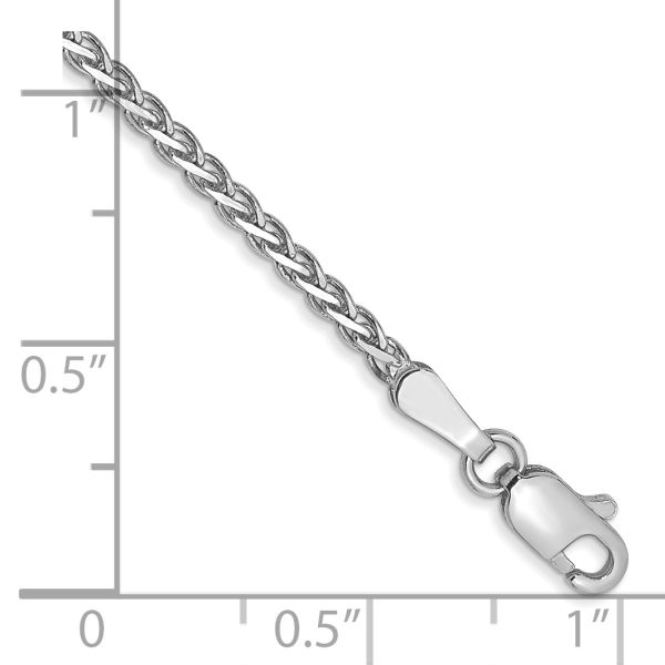 14k WG 1.9mm Flat Wheat Chain - Image 2