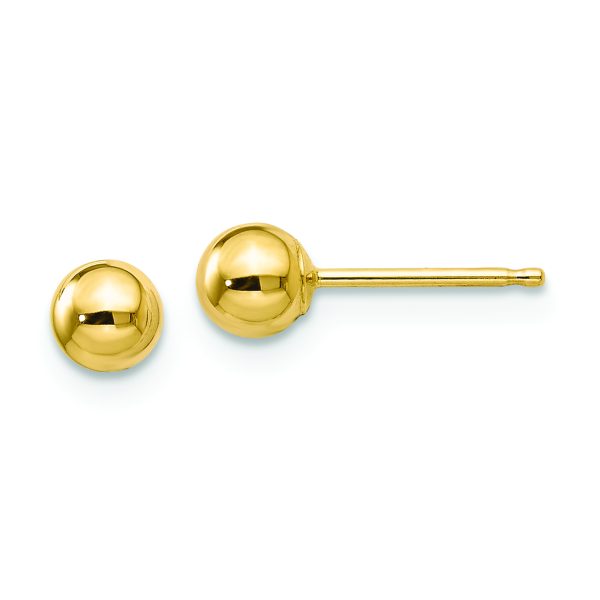 14k Polished 4mm Ball Post Earrings