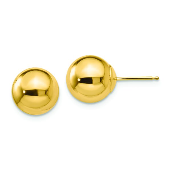 14k Polished 9mm Ball Post Earrings