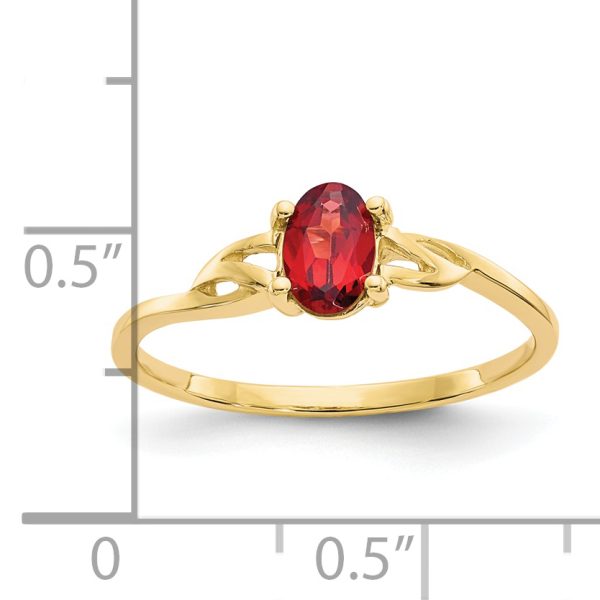 14k Garnet Birthstone Ring - Image 2