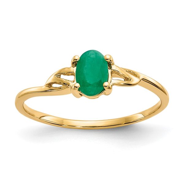 14k Emerald Birthstone Ring