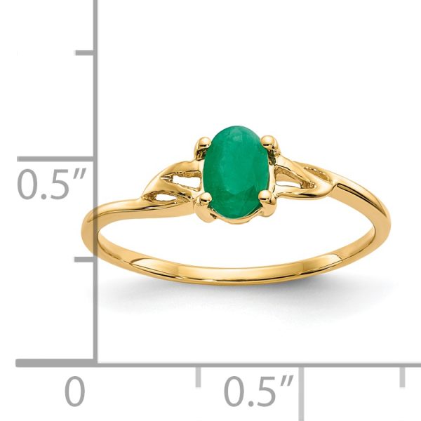 14k Emerald Birthstone Ring - Image 2