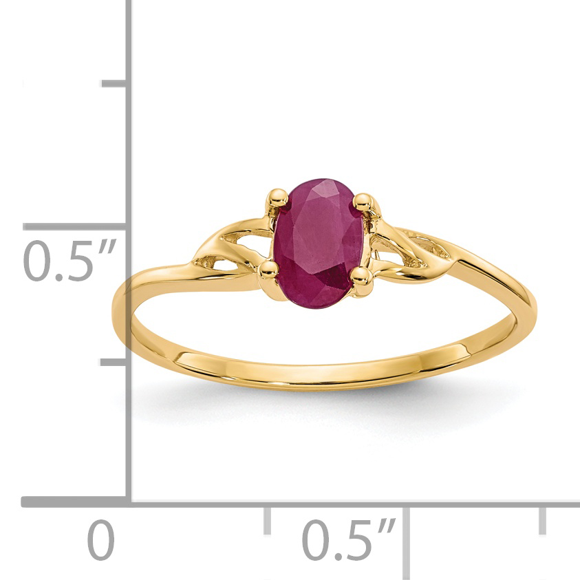 14k Ruby Birthstone Ring - Image 2