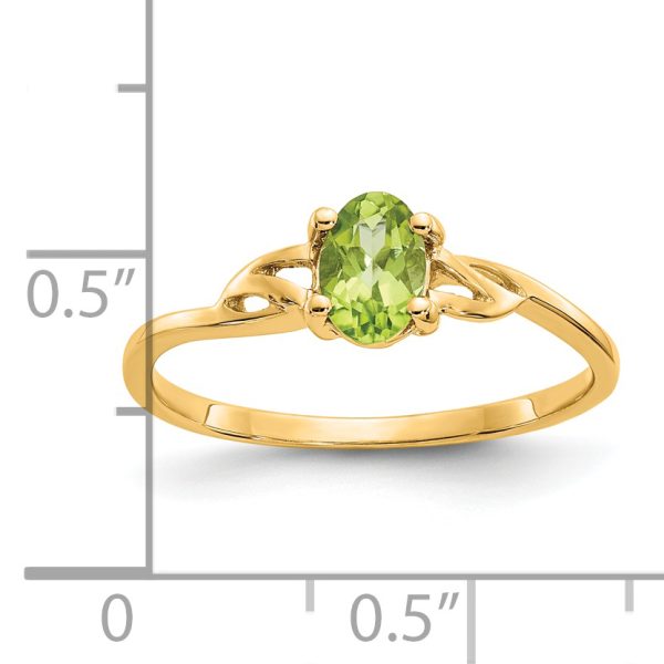 14k Peridot Birthstone Ring - Image 2