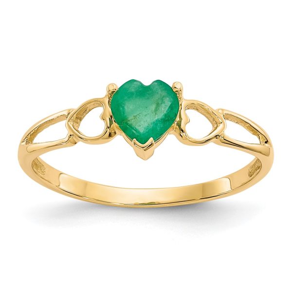 14k Emerald Birthstone Ring