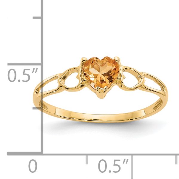 14k Citrine Birthstone Ring - Image 2