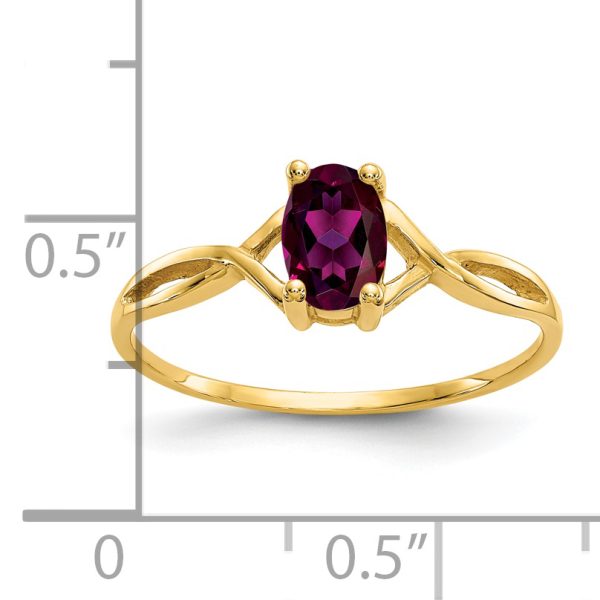 14k Rhodolite Garnet Birthstone Ring - Image 3