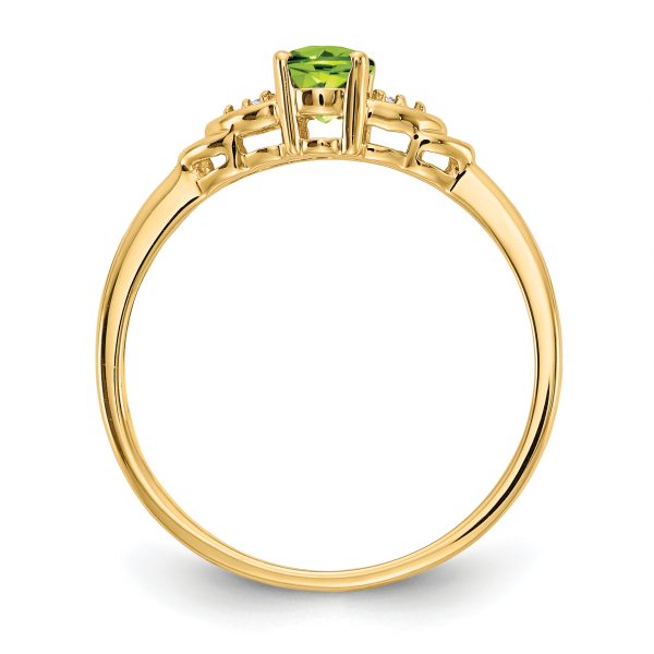 14k Peridot and Diamond Ring - Image 2