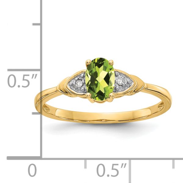 14k Peridot and Diamond Ring - Image 3