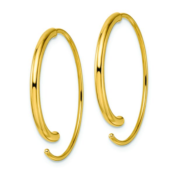 14k Polished Threader Earrings - Image 2