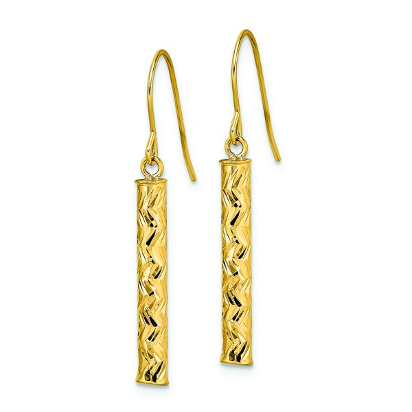 14k Polished Dangle Earrings - Image 2