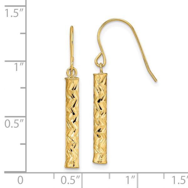 14k Polished Dangle Earrings - Image 3