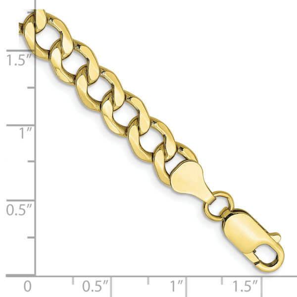 10k 7mm Semi-Solid Curb Link Chain - Image 2