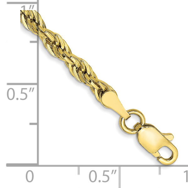 10k 3mm Semi-Solid Rope Chain - Image 2