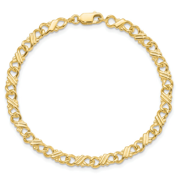 10k Solid Polished Fancy Bracelet - Image 3