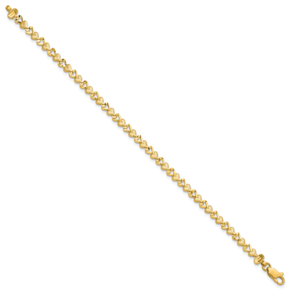 10k Heart Bracelet - Image 2
