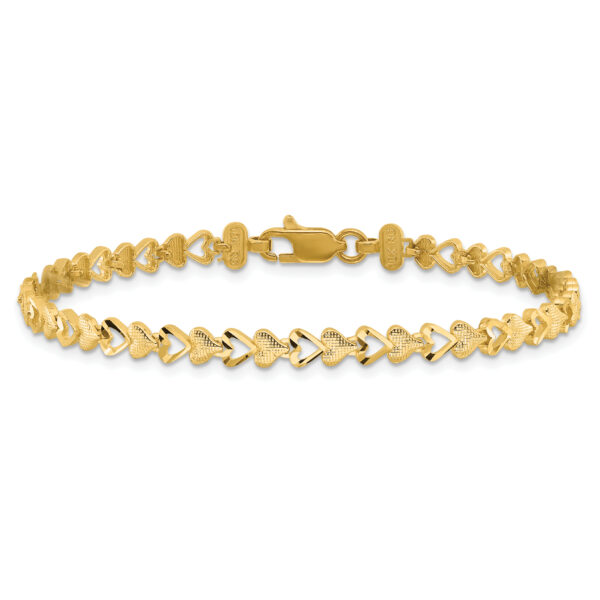 10k Heart Bracelet - Image 3