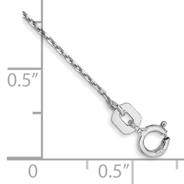 10k WG .8mm D/C Cable with Spring Ring Clasp Chain Anklet - Image 2