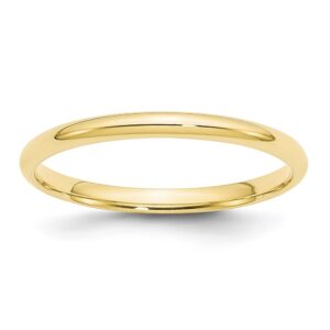 10KY 2mm LTW Comfort Fit Band Size 9.5