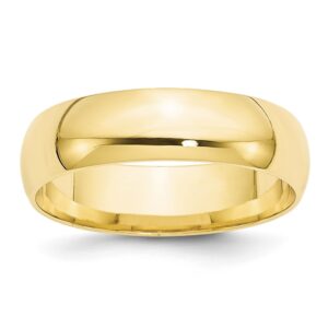 10KY 6mm LTW Comfort Fit Band Size 7.5