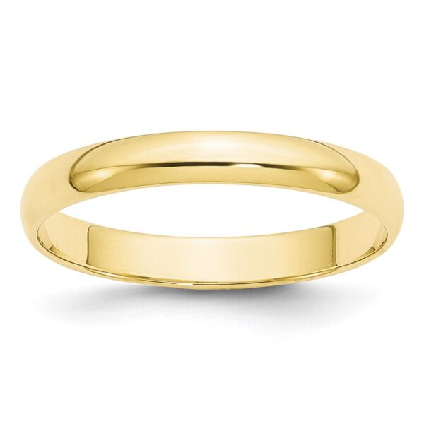 10KY 3mm LTW Half Round Band Size 9.5