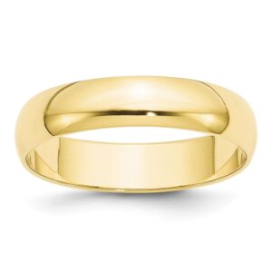 10KY 5mm LTW Half Round Band Size 8.5
