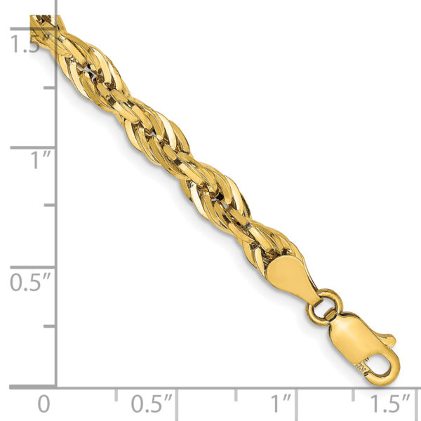 14ky 4.75mm Semi-Solid Rope Chain - Image 2