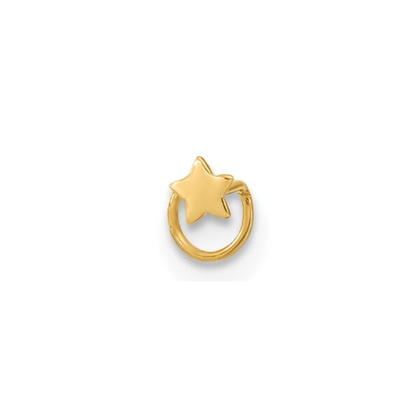 14K 23 Gauge Star Nose Ring Body Jewelry