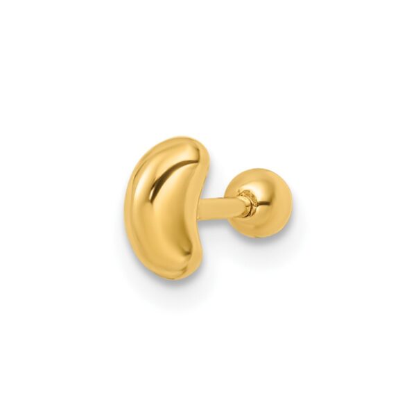 14k 18 Gauge Crescent Moon Labret Stud