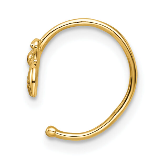 14k 18 Gauge Bumble Bee Nose Ring / Ear Cuff - Image 2