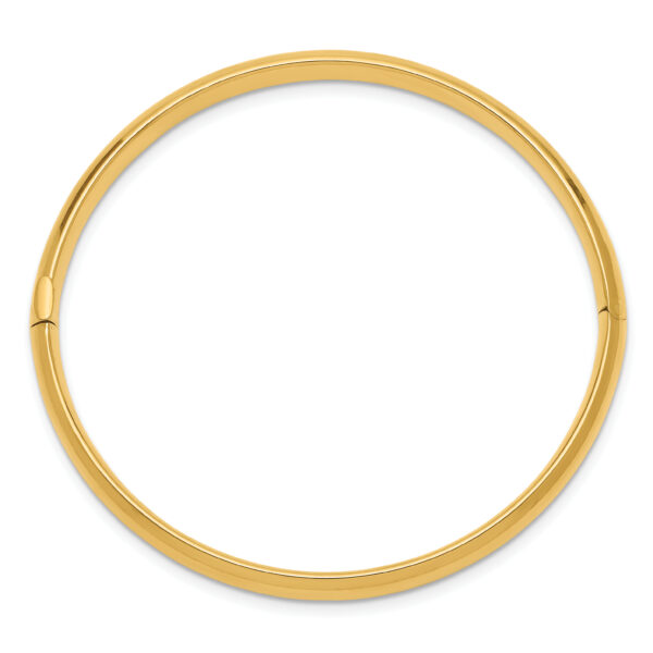 14k 3/16 Polished Hinged Baby Bangle - Image 2