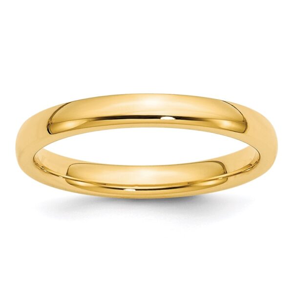 14KY 3mm Standard Comfort Fit Wedding Band Size 11