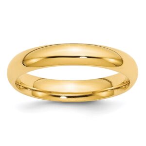 14KY 4mm Standard Comfort Fit Wedding Band Size 8