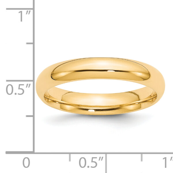 14KY 4mm Standard Comfort Fit Wedding Band Size 8 - Image 3