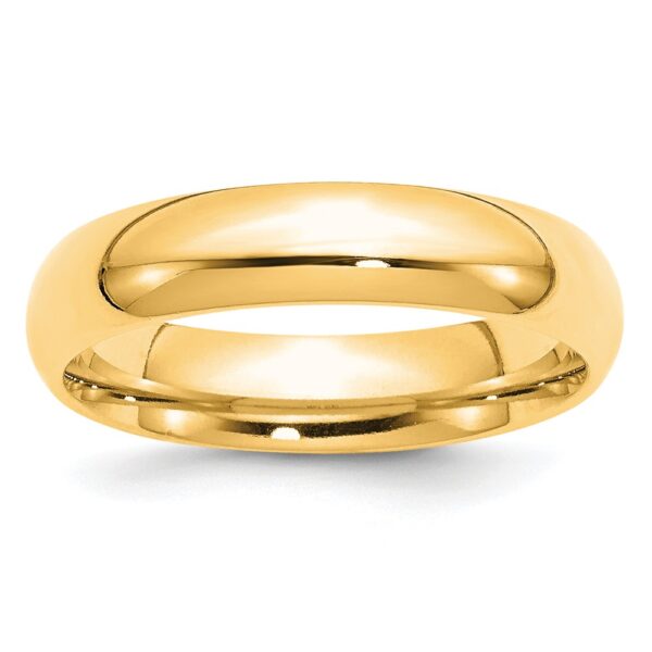 14KY 5mm Standard Comfort Fit Wedding Band Size 9.5