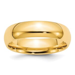 14KY 6mm Standard Comfort Fit Band Size 12.5