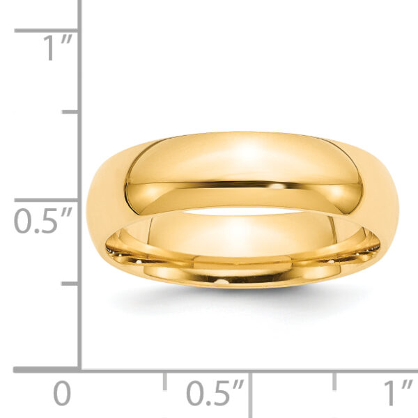 14KY 6mm Standard Comfort Fit Band Size 13.5 - Image 3