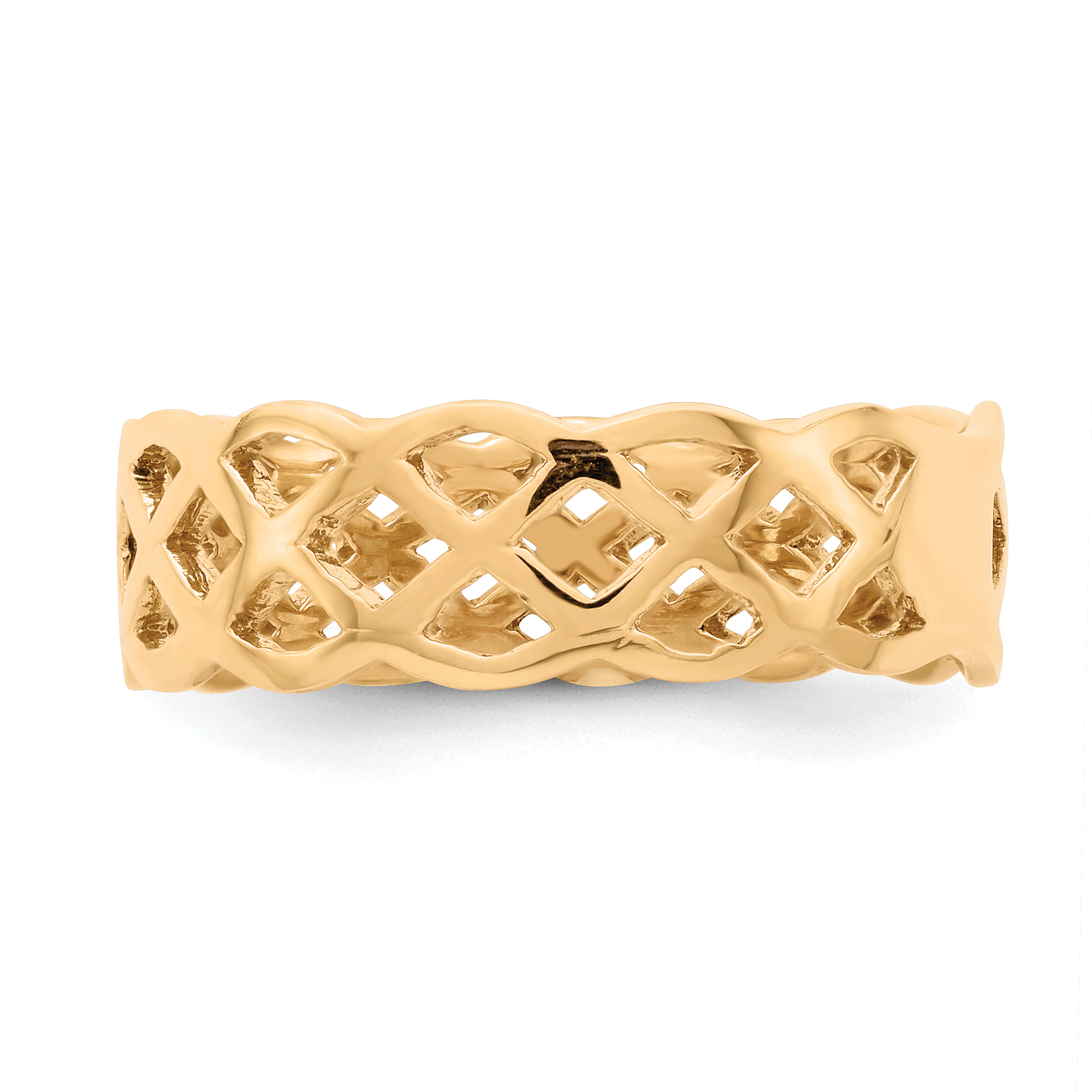 14K Polished Weave Ring - Image 3