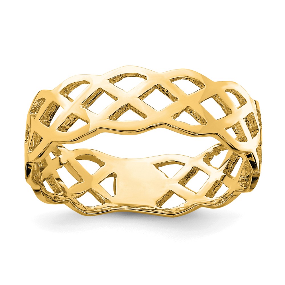 14K Polished Weave Ring