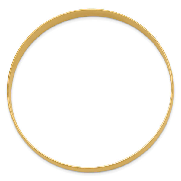 14k 8mm Solid Polished Half-Round Slip-On Bangle - Image 2