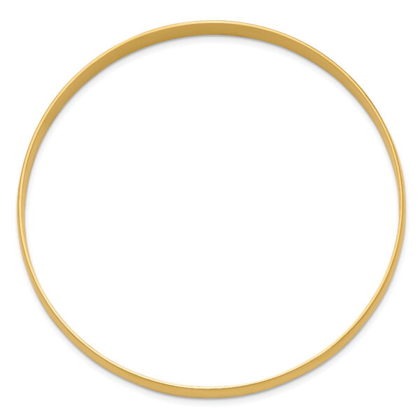 14k 6mm Solid Polished Half-Round Slip-On Bangle - Image 2