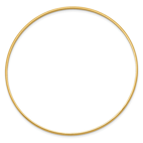 14k 2mm Solid Polished Half-Round Slip-On Bangle - Image 2