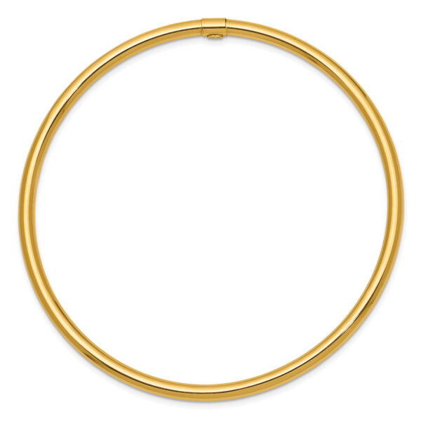 14k 3mm Polished Round Tube Slip-on Bangle - Image 2