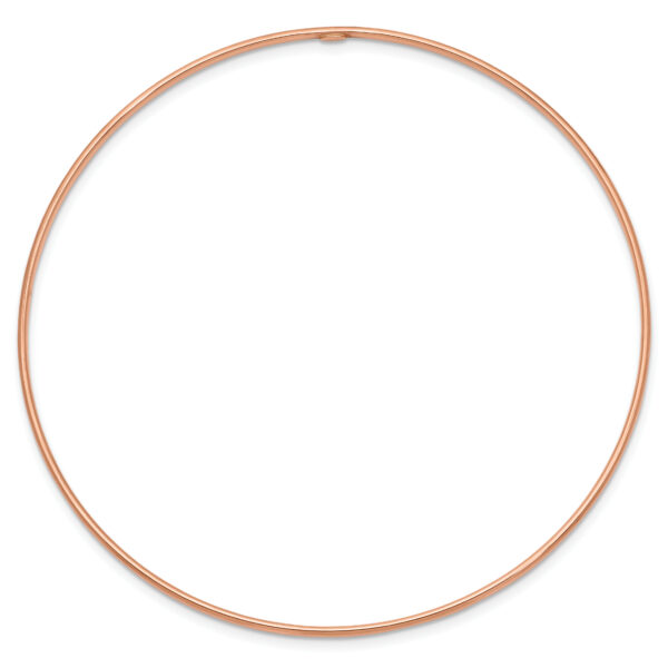14k 1.5mm Rose Gold Polished Slip-on Bangle Bracelet - Image 2