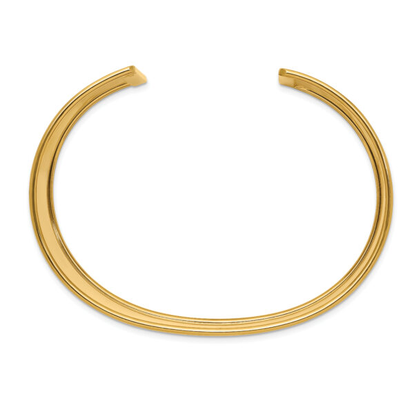 14K 37mm Polished Cuff Bangle - Image 2